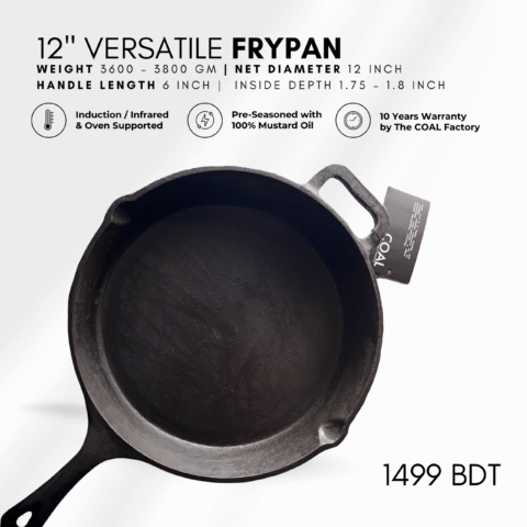 Find #1 Authentic Cast-Iron Skillets, Frypans, Koraai in Dhaka, Bangladesh | Order Online - COAL Cookware 28 10 scaled