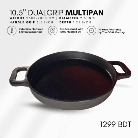 Find #1 Authentic Cast-Iron Skillets, Frypans, Koraai in Dhaka, Bangladesh | Order Online - COAL Cookware 26 12 scaled
