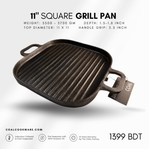 Find #1 Authentic Cast-Iron Skillets, Frypans, Koraai in Dhaka, Bangladesh | Order Online - COAL Cookware 24 4 1 scaled