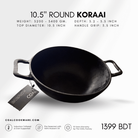 Find #1 Authentic Cast-Iron Skillets, Frypans, Koraai in Dhaka, Bangladesh | Order Online - COAL Cookware 32 2 scaled
